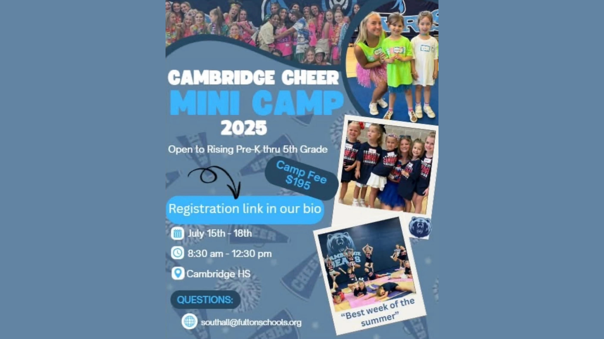 Mini Cheer Camp Registration is Open!