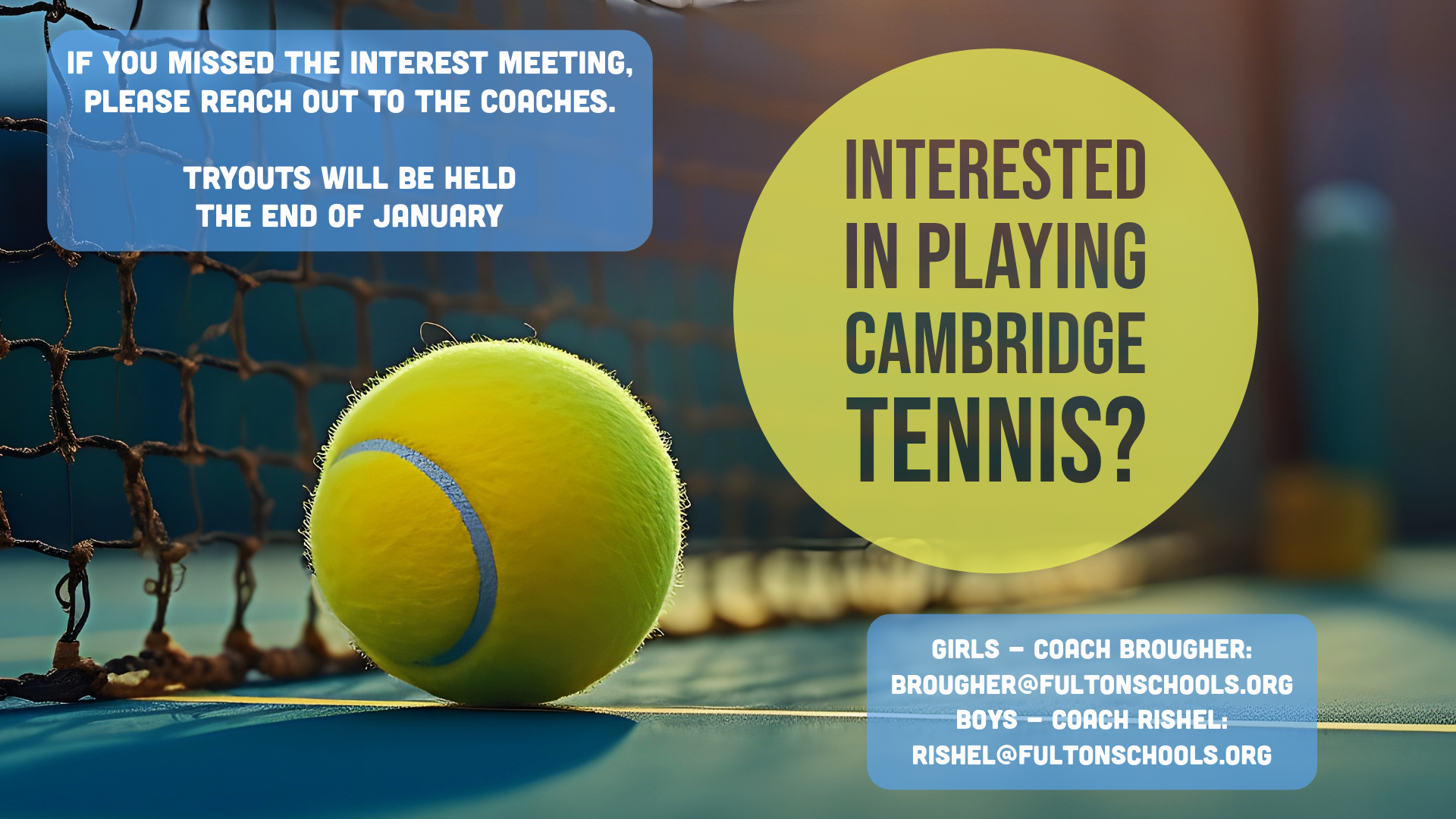 Interested in Playing Tennis?