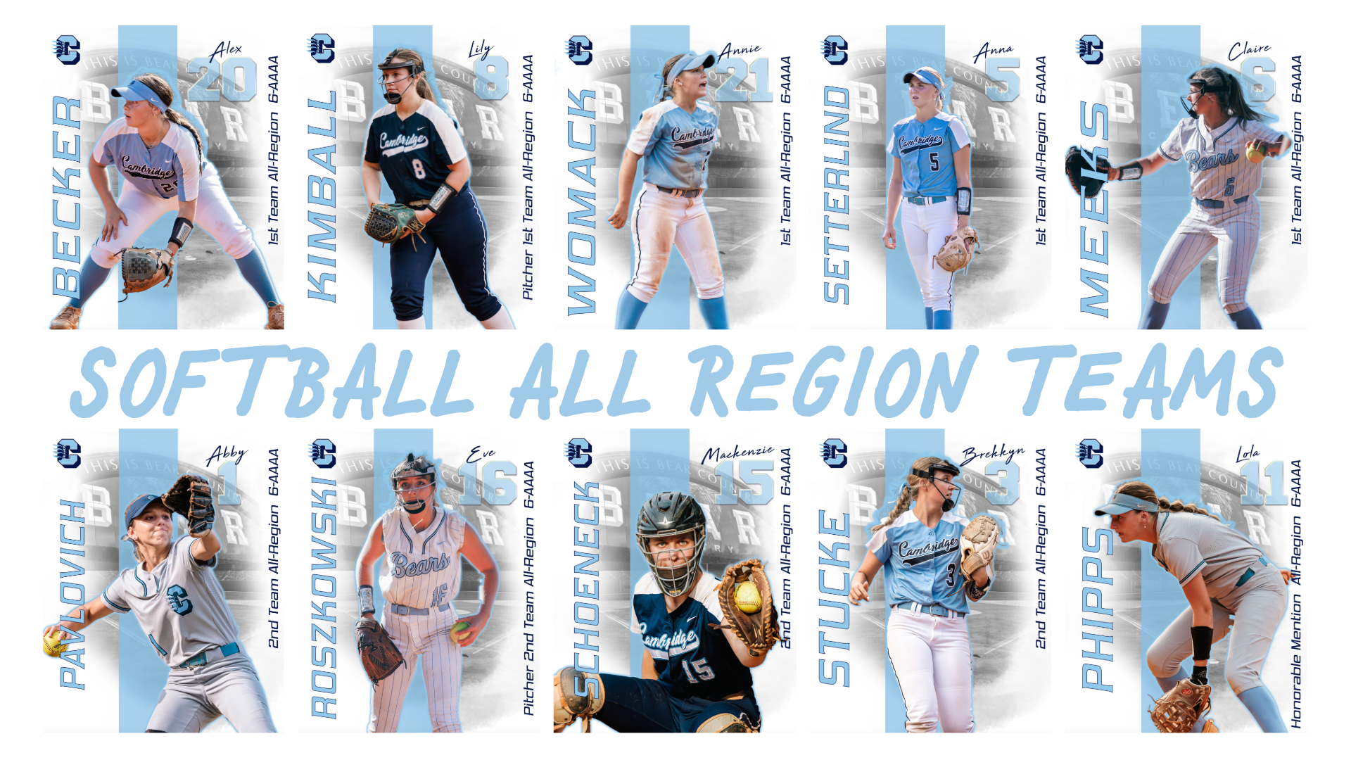 Lady Bears All Region Teams Announced