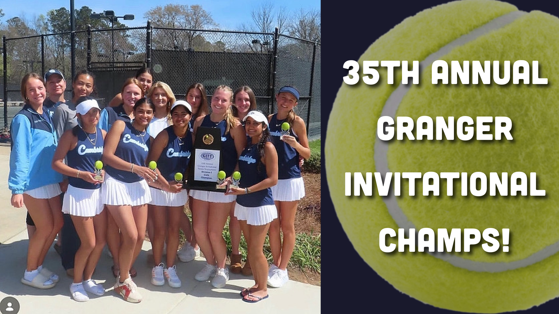 Girls Tennis Tournament Champs!